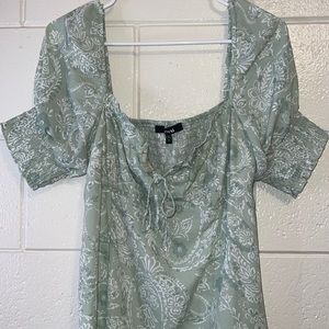 Trixxi Green Floral Dress